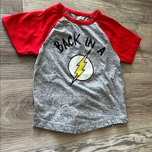 NEW Condition exclusive The Flash graphic tee w/raglan sleeves -toddler size 3T